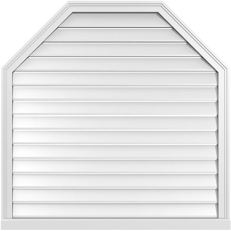 Ekena Millwork Octagonal Top Surface Mount PVC Gable Vent w/ 2"W x 2"P Brickmould Sill Frame, 42"W x 42"H GVPOT42X4203SF